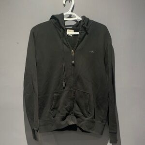 293- Roots Men's Black Zip-Up Sweater